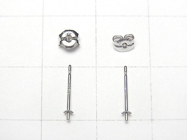 Platinum [PT900] Direct Earstuds & Earnuts with Plate 1pair