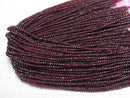 [Video]High Quality! Mozambique Garnet AAA Faceted Button Rondelle 4x4x2mm 1strand beads (aprx.15inch/37cm)