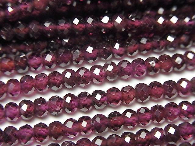 Haute Qualité ! Grenat Rhodolite AAA, perles rondelles facettées, 4x4x2.5mm, 1 rang (env. 15 pouces/36 cm)
