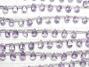 [Video]High Quality Amethyst AAA Pear shape Faceted 7x5mm 1strand (18pcs )