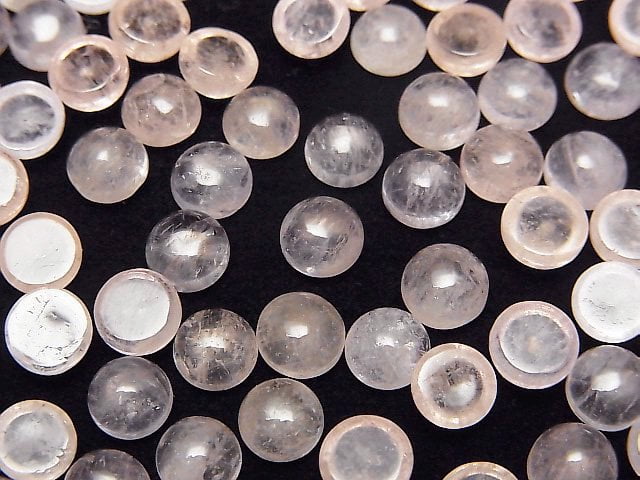 Cabochon, Morganite Gemstone Beads