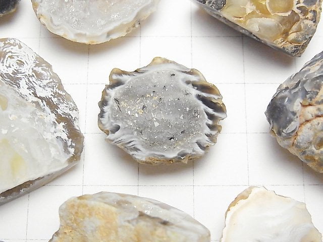 [Video] Agate Geode (Druzy Quartz) [Mix color] 3pcs