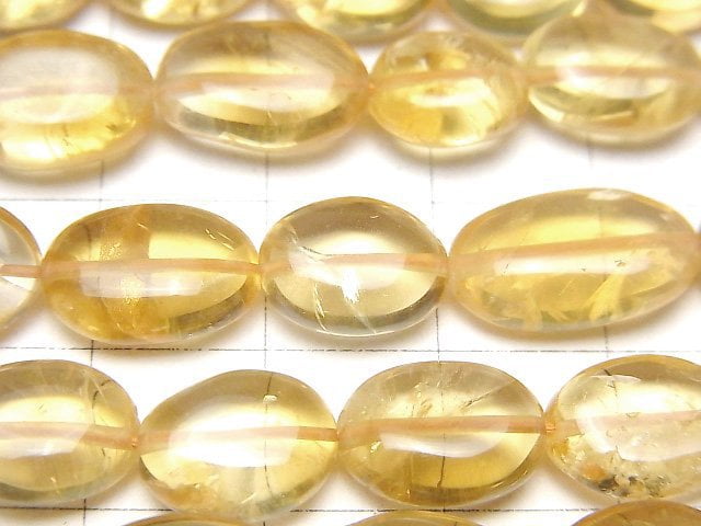 [Video]High Quality Citrine AAA- Oval 1strand beads (aprx.13inch/31cm)