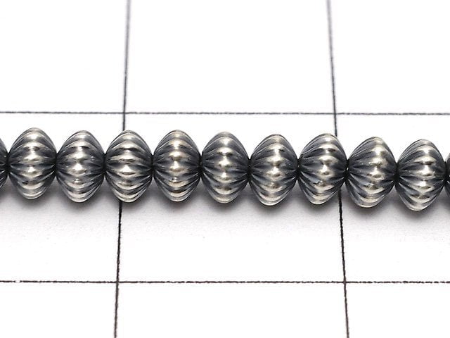 Silver925 Navajo Pearl Roundel 3.3x2.0mm 10pcs