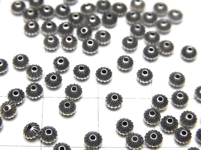 Silver925 Navajo Pearl Roundel 3.3x2.0mm 10pcs