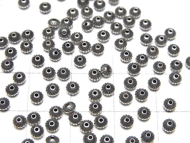 Silver925 Navajo Pearl Roundel 3.3x2.0mm 10pcs