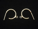 14KGF Earstuds Earrings  17x12mm 1pair