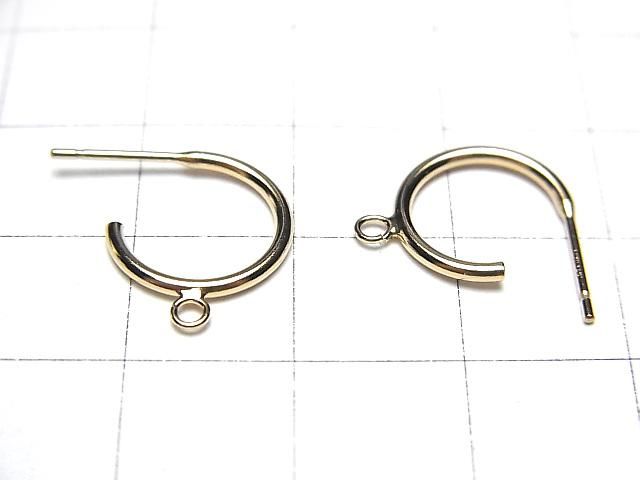 14KGF Earstuds Earrings  17x12mm 1pair