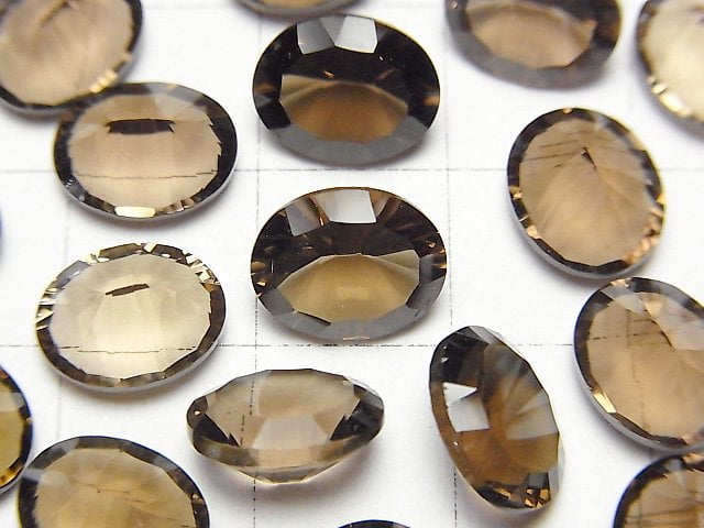 [Video]High Quality Smoky Quartz AAA Loose stone Oval Concave Cut 10x8mm 2pcs