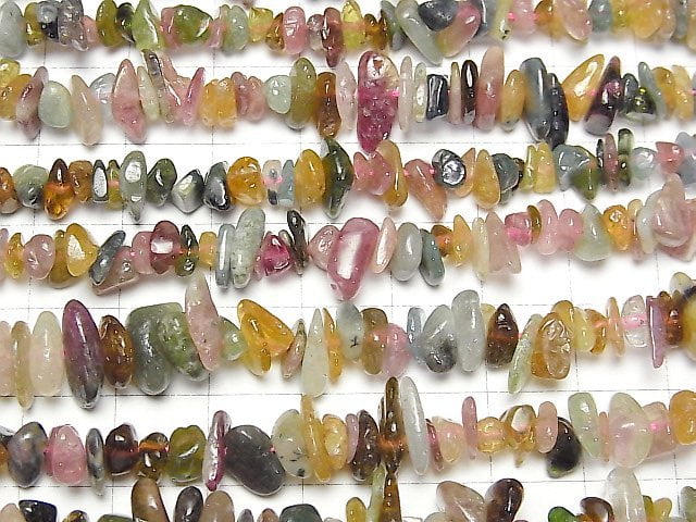[Video] Multicolor Tourmaline AA+ Chips (Small Nugget ) 1strand beads (aprx.15inch/37cm)