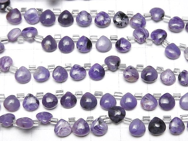 [Video]Charoite AA++ Chestnut (Smooth) 6x6mm half or 1strand (28pcs )