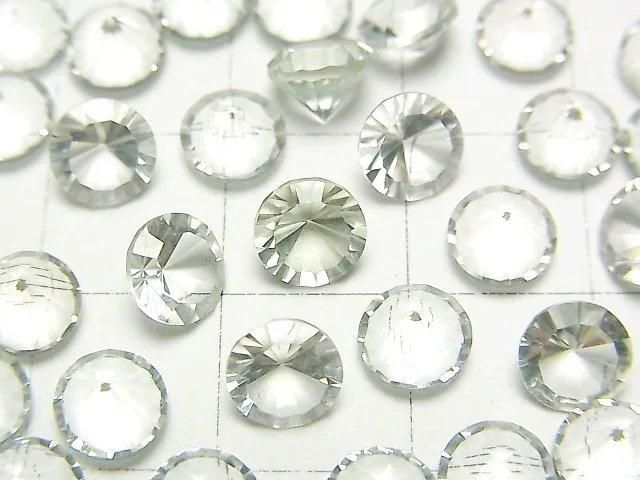 [Video] High Quality Green Amethyst AAA Loose Stone Round Concave Cut 6x6mm 5pcs