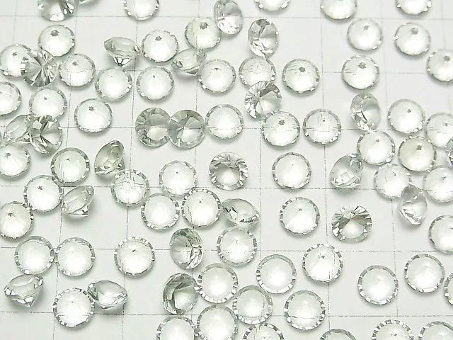 [Video] High Quality Green Amethyst AAA Loose Stone Round Concave Cut 6x6mm 5pcs