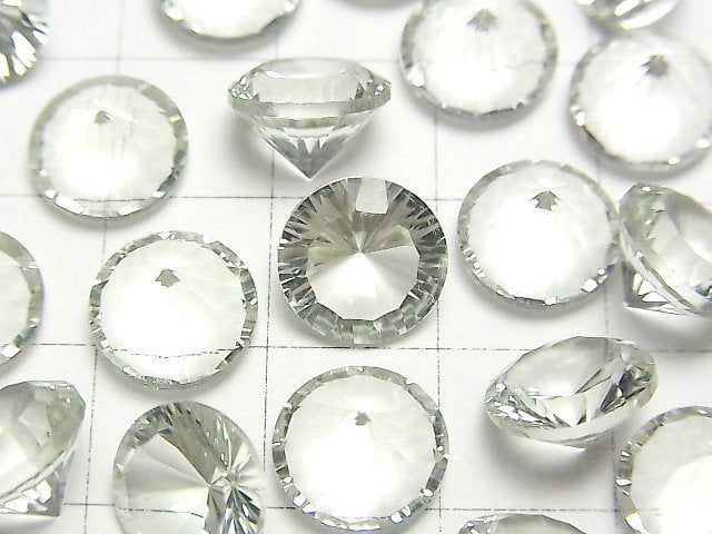 [Video]High Quality Green Amethyst AAA Loose stone Round Concave Cut 10x10mm 2pcs