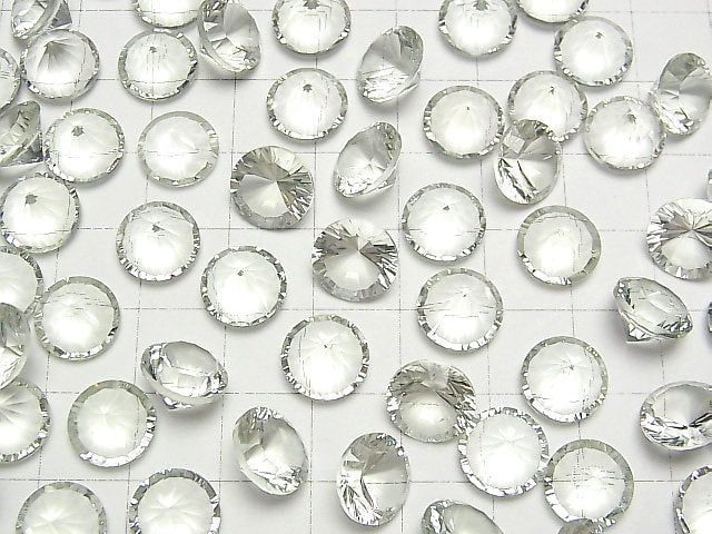 [Video]High Quality Green Amethyst AAA Loose stone Round Concave Cut 10x10mm 2pcs