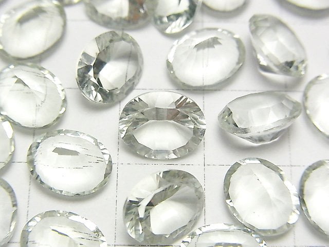 [Video]High Quality Green Amethyst AAA Loose stone Oval Concave Cut 10x8mm 3pcs