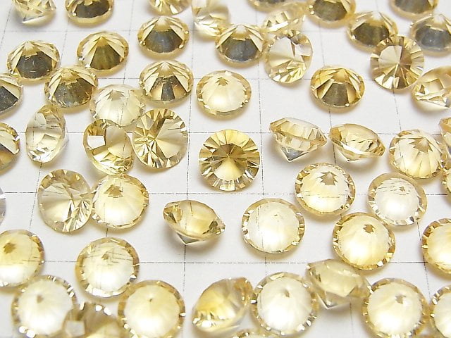 [Video]High Quality Citrine AAA Loose stone Round Concave Cut 8x8mm 2pcs