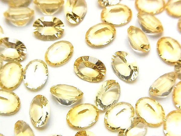 Citrine, Concave Cut, Oval Gemstone Beads