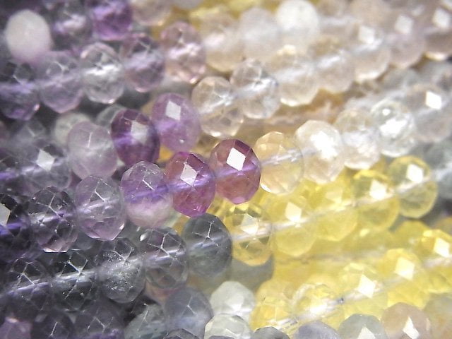 Fluorite, Roundel Gemstone Beads