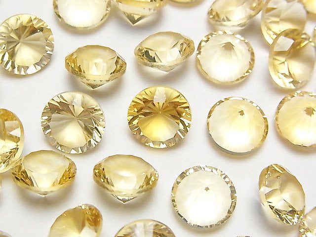 Citrine, Concave Cut Gemstone Beads