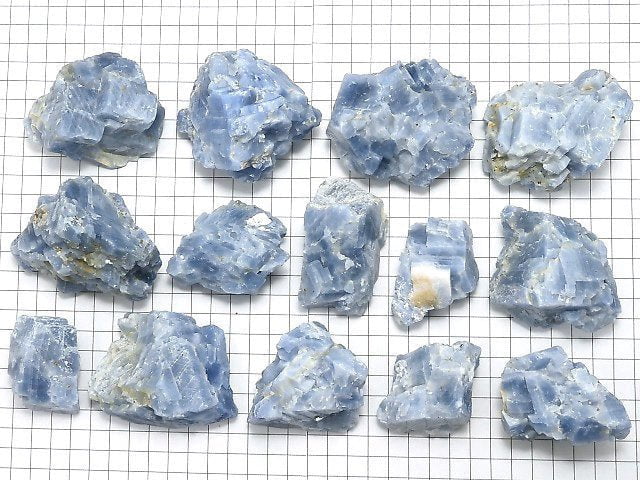 [Video][One of a kind] Natural Blue Calcite Rough Rock 14pcs Set NO.3