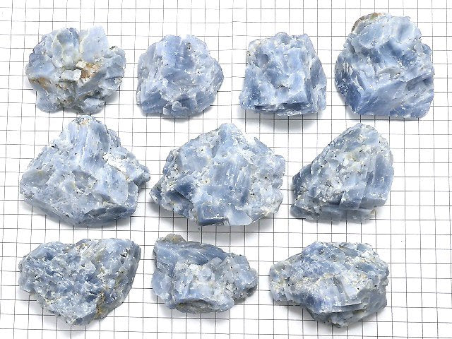 [Video][One of a kind] Natural Blue Calcite Rough Rock 10pcs Set NO.5
