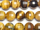 [Video]High Quality! Yellow Tiger's Eye AA++ Faceted Coin 8x8x5mm half or 1strand beads (aprx.15inch/37cm)