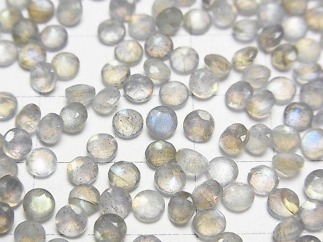 [Video]High Quality Labradorite AAA- Loose stone Round Faceted 4x4mm 10pcs