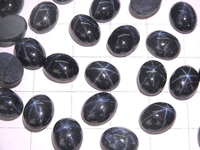 [Video] Africa Star Sapphire AAA- Oval Cabochon 10x8mm 1pc