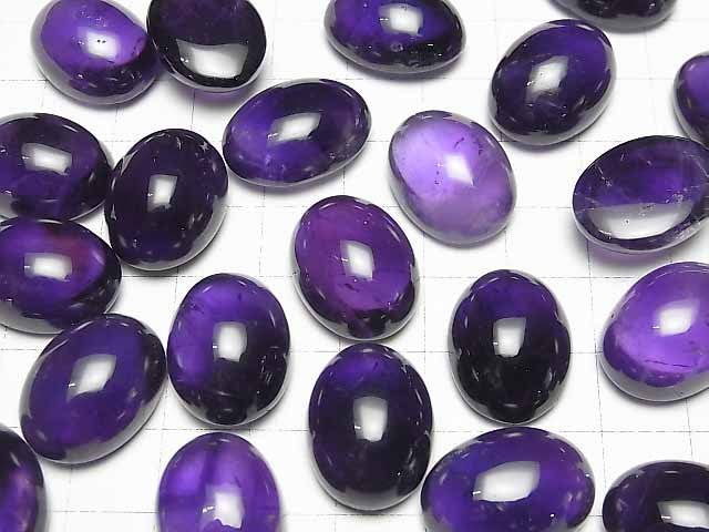 [Video] Zambia Amethyst AA++ Oval Cabochon 20x15mm 1pc