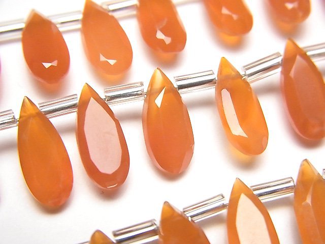 Carnelian, Pear Shape Gemstone Beads