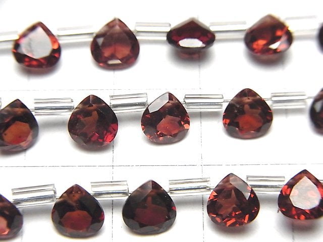 [Video]High Quality Mozambique Garnet AAA Chestnut Faceted 6x6mm 1strand (18pcs )