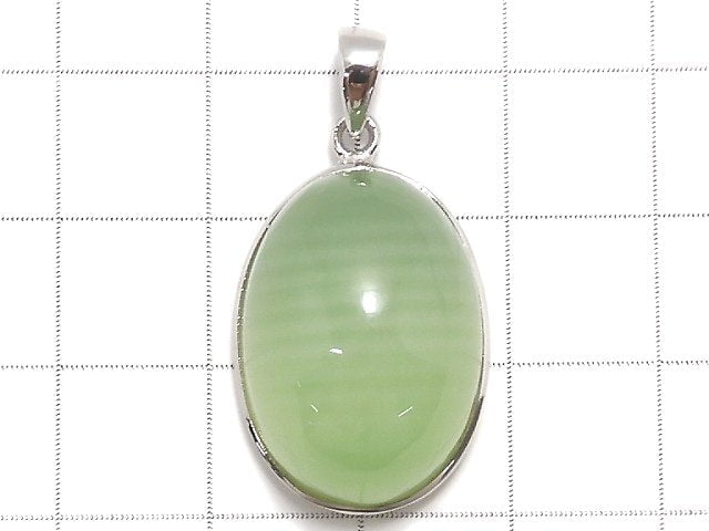 [Video][One of a kind] Afghanistan Green Calcite AAA Pendant Silver925 NO.25