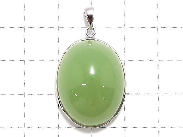 [Video][One of a kind] Afghanistan Green Calcite AAA Pendant Silver925 NO.30