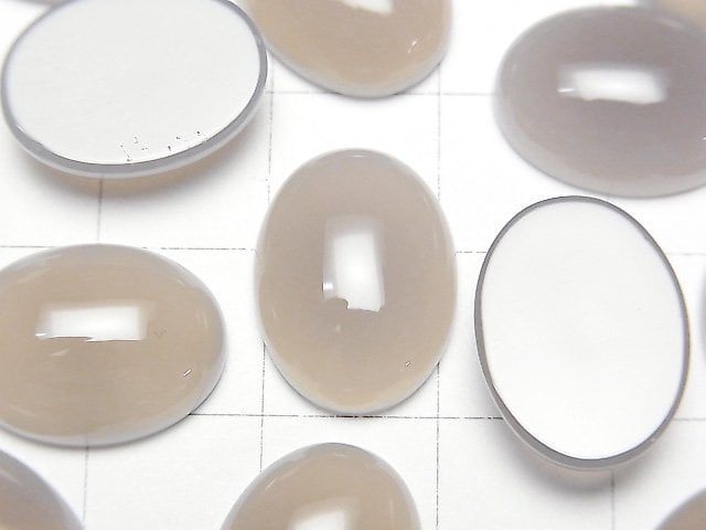 [Video] Gray Onyx AAA Oval Cabochon 16x12mm 3pcs