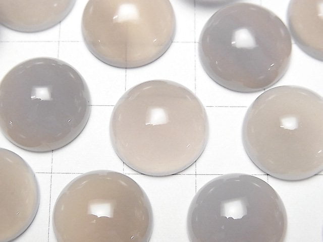 [Video] Gray Onyx AAA Round Cabochon 14x14mm 5pcs