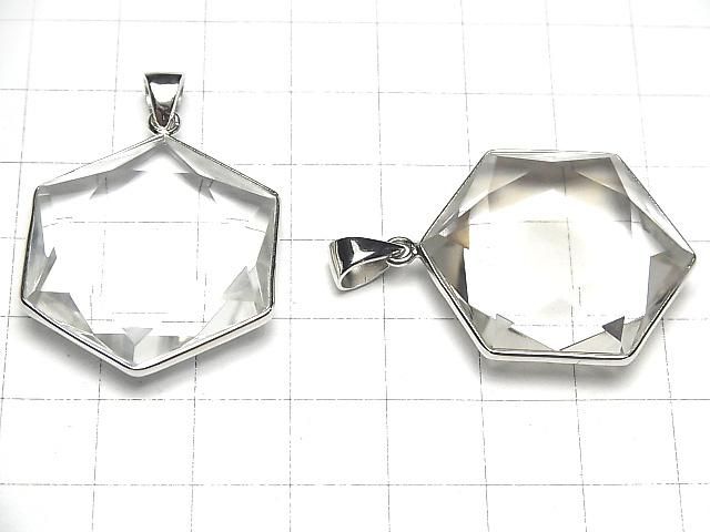 [Video] Crystal AAA - Hexagram Pendant 32x29mm Silver925 1pc
