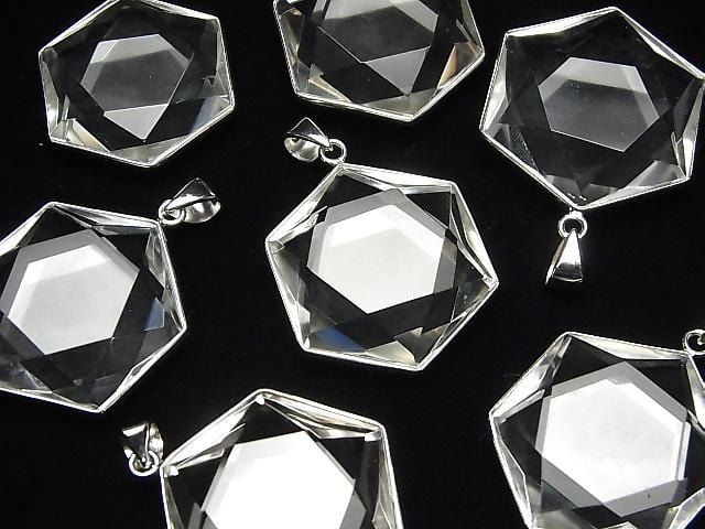 [Video] Crystal AAA - Hexagram Pendant 32x29mm Silver925 1pc
