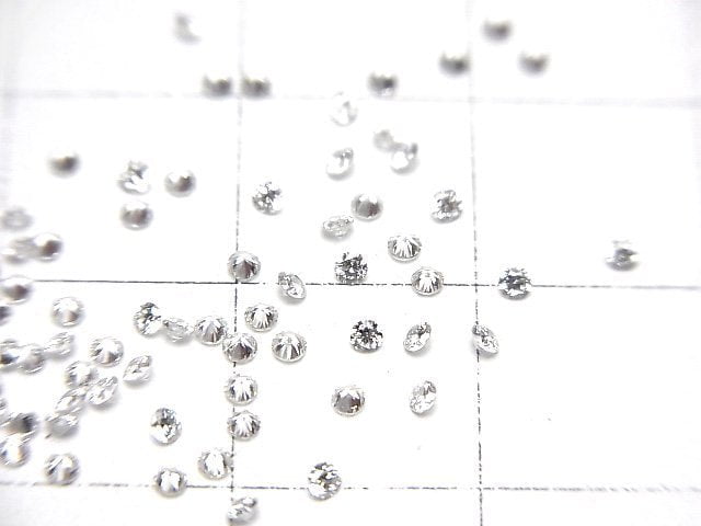 [Video] Synthetic Diamond Round Faceted 1.5x1.5mm [Clear] 3pcs