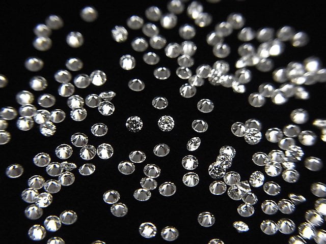 [Video] Synthetic Diamond Round Faceted 1.5x1.5mm [Clear] 3pcs