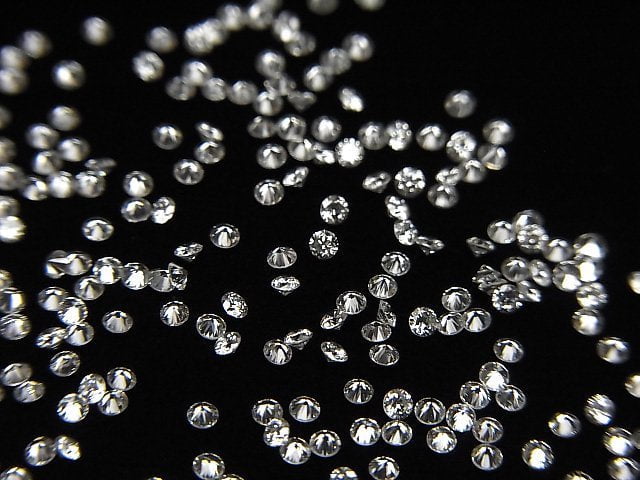 [Video] Synthetic Diamond Round Faceted 1.5x1.5mm [Clear] 3pcs