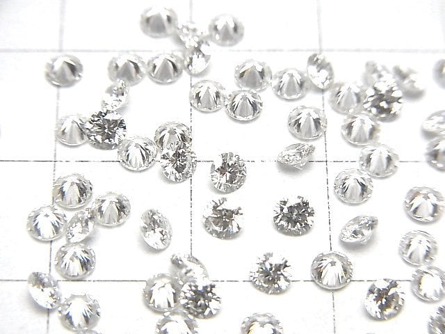 [Video] Synthetic Diamond Round Faceted 3x3mm [Clear] 1pc