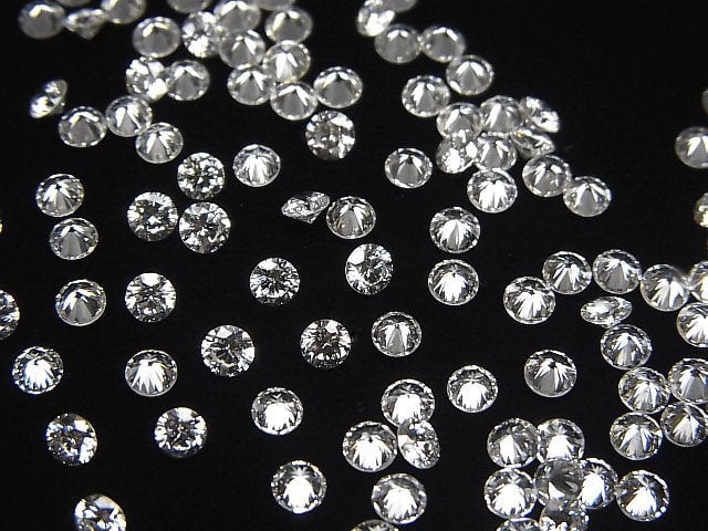 [Video] Synthetic Diamond Round Faceted 3x3mm [Clear] 1pc