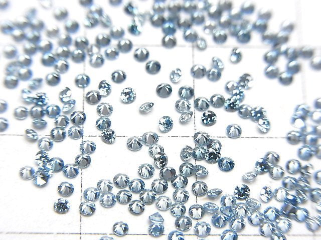 [Video] Synthetic Diamond Round Faceted 1.5x1.5mm [Blue] 5pcs