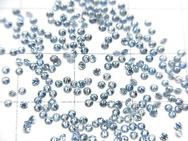 [Video] Synthetic Diamond Round Faceted 1.5x1.5mm [Blue] 5pcs