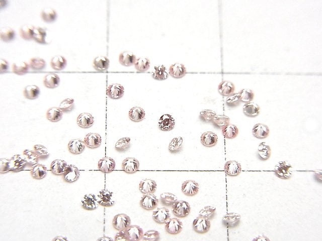 [Video] Synthetic Diamond Round Faceted 1.5x1.5mm [Light Pink] 3pcs