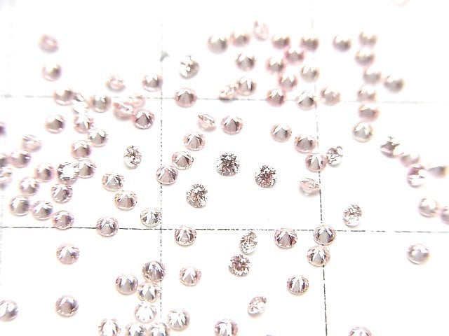 [Video] Synthetic Diamond Round Faceted 1.5x1.5mm [Light Pink] 3pcs