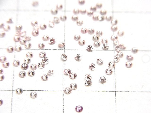 [Video] Synthetic Diamond Round Faceted 1.5x1.5mm [Light Pink] 3pcs