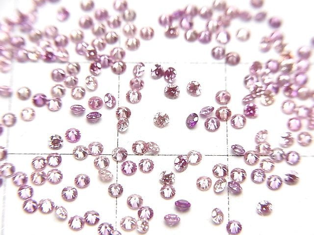 [Video] Synthetic Diamond Round Faceted 1.5x1.5mm [Pink] 3pcs