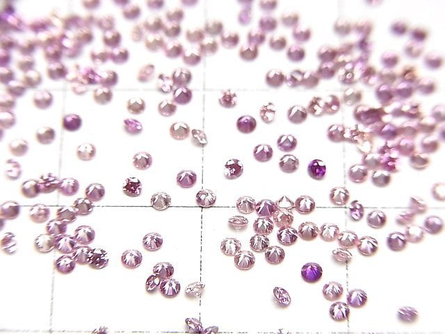 [Video] Synthetic Diamond Round Faceted 1.5x1.5mm [Pink] 3pcs